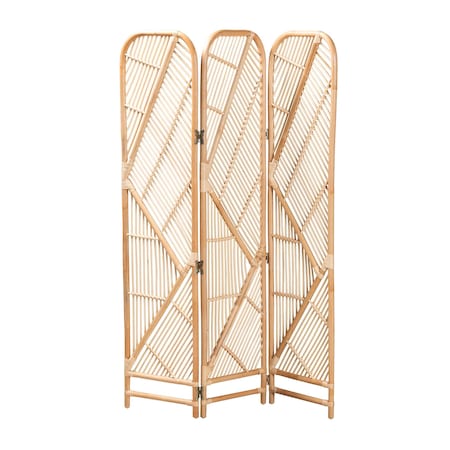 Bali & Pari Firenze Modern Bohemian Natural Brown Rattan Room Divider 236-13258-ZORO